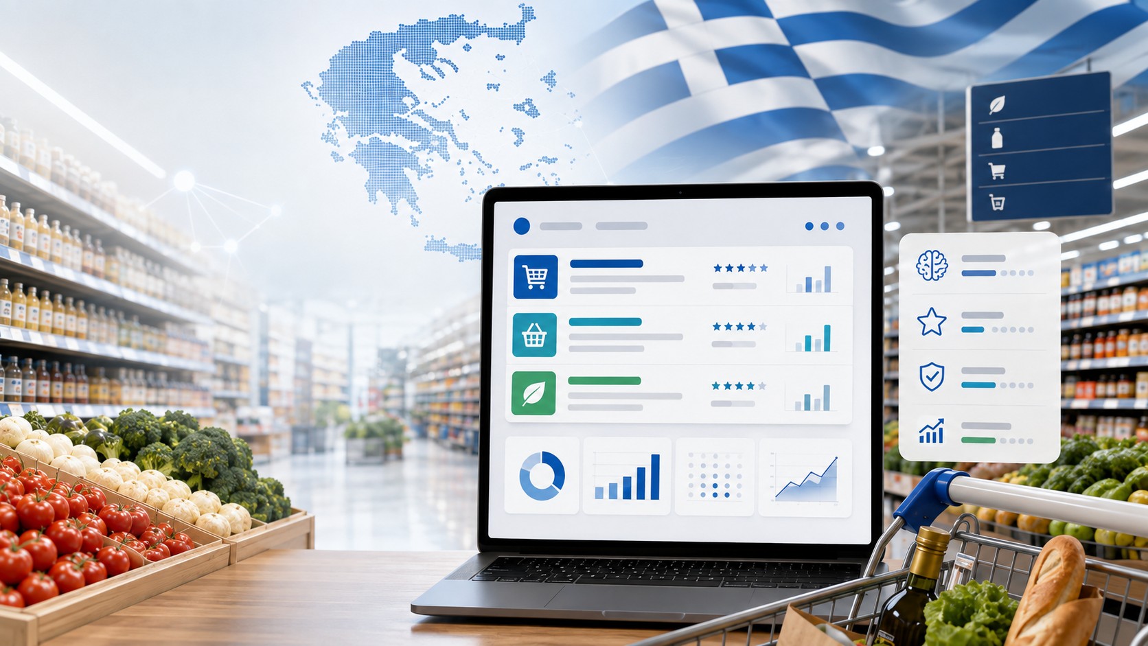 Greek supermarket chains named in ChatGPT answers across two identical test runs